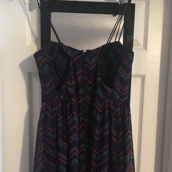 Navy blue Spaghetti strap dress with back cut-outs - Picture 2 of 3